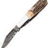 BCGS281D_add_01.jpg Bear & Son Baby Barlow Stag Damascus Folding Knife
