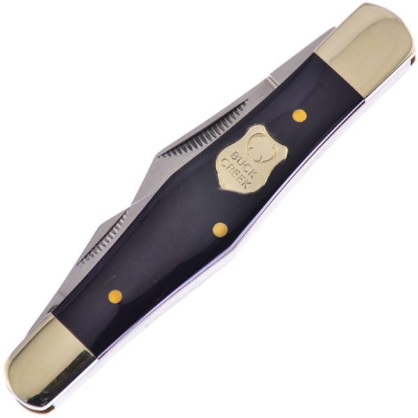 Buckcreek Whittler Buffalo Folding Knife Satin Stainless Blades