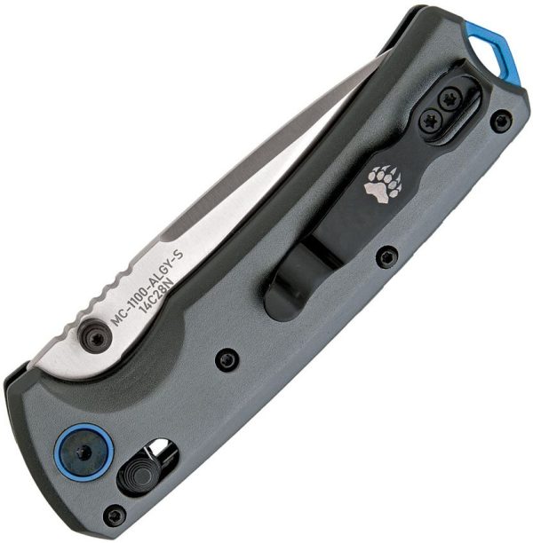 Bear & Son Nekama II Slide Lock Gray Drop Point