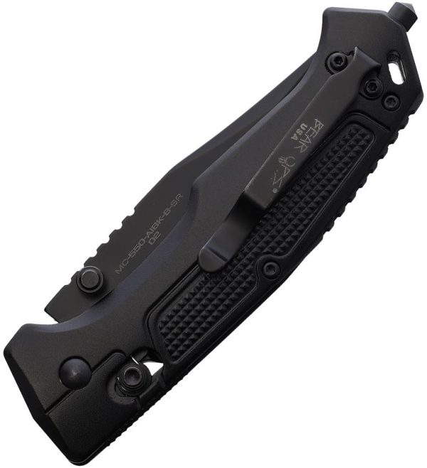 Bear & Son Rancor IV Slide Lock Black Serrated
