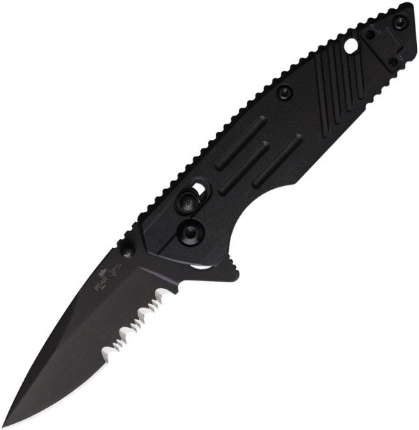 BCMC900B7BSR.jpg Bear & Son Slide Lock Black Zytel Serrated
