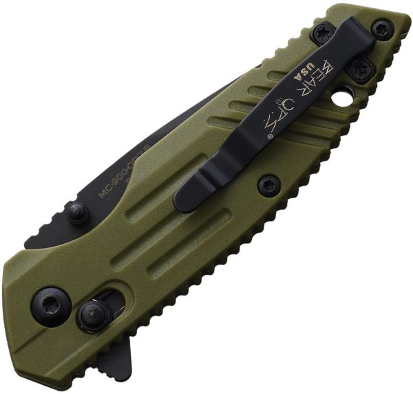 Bear & Son Slide Lock OD Green Zytel Folding