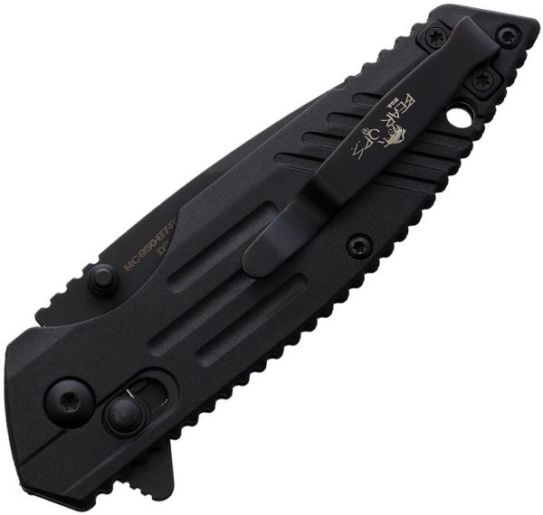 Bear & Son Slide Lock Black D2 Serrated