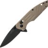 Bear & Son Slide Lock Desert Zytel Folding Knife D2 Steel