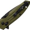 Bear & Son Slide Lock OD Green D2 Serrated