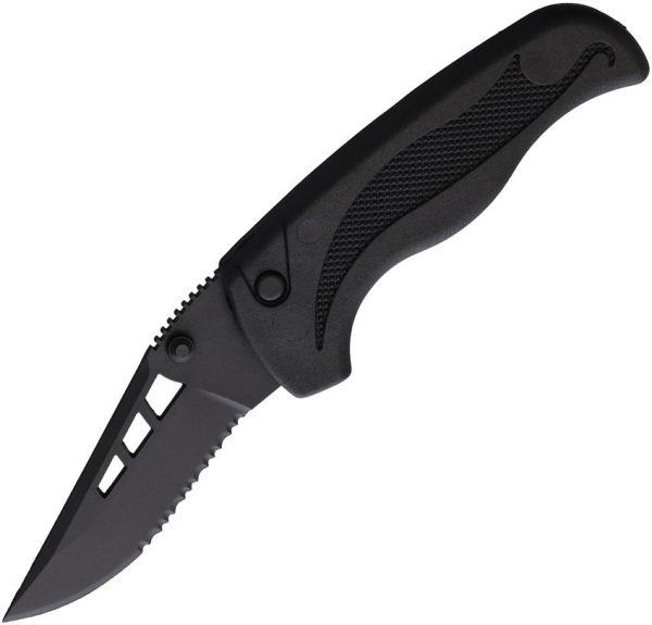 Blackie Collins ButtonLock A/O Serrated Black