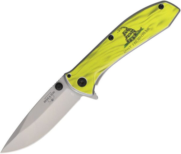 Bear & Son Framelock A/O Gadsden Flag Stainless
