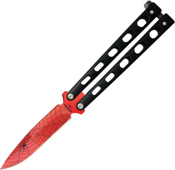Bear & Son Black Widow Butterfly - Spear Point 440SS