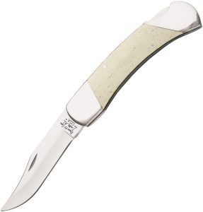 Bear & Son Lockback White Bone Stainless Clip Point
