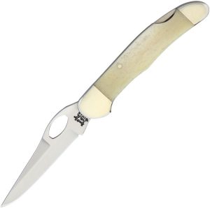 Bear & Son Lockback White Bone Stonewash Clip Point