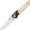 Bear & Son Lawman Slidelock White Bone Folding Knife D2 Steel