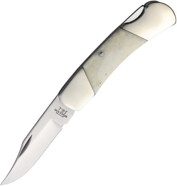 Bear & Son Executive Lockback White Bone Stainless