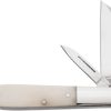 Bear & Son Large Barlow White Bone Folding Knife 440 Stainless