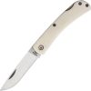 Bear & Son Small Lockback White Bone Satin Stainless