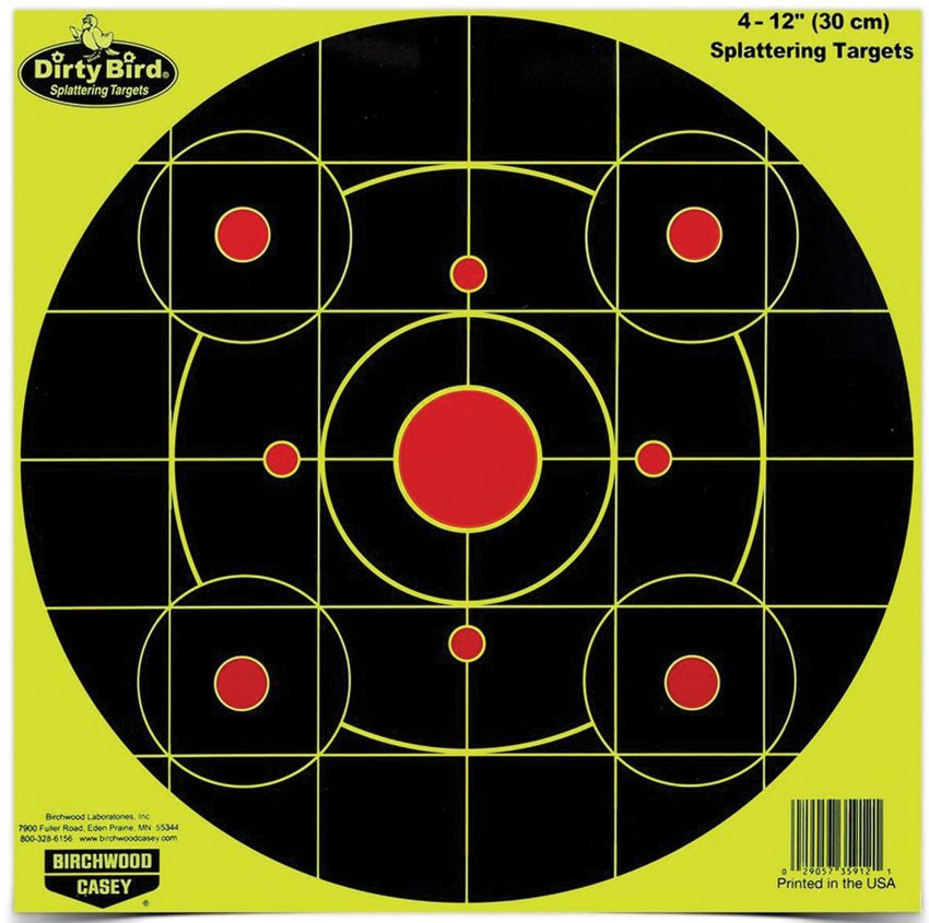 Birchwood Casey Dirty Bird Sight-In Target 12" Round 25-Pack