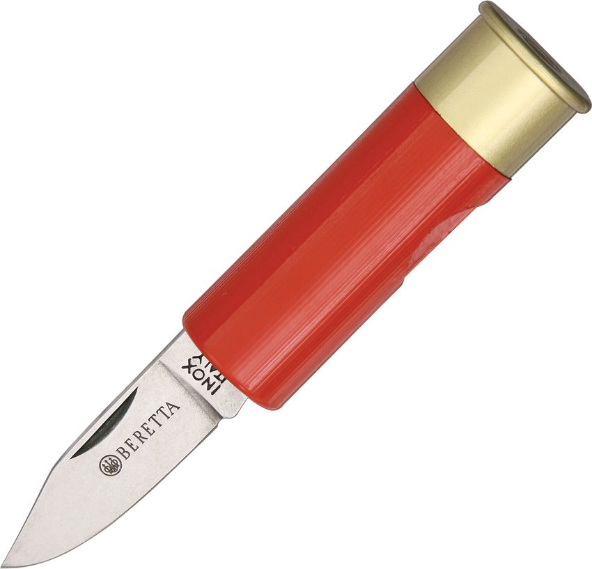 BE70RD.jpg Beretta Shotgun Shell Folding Knife Red 1.88" Blade