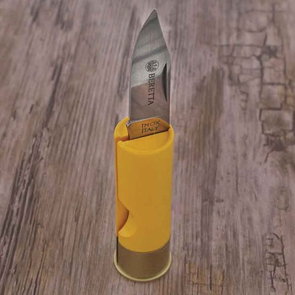 BE70YL_add_02.jpg Beretta Shotgun Shell Knife Yellow - Stainless Blade