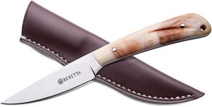 BE88599.jpg Beretta Bird and Trout Fixed Blade Knife N690 Stainless Giraffe Bone