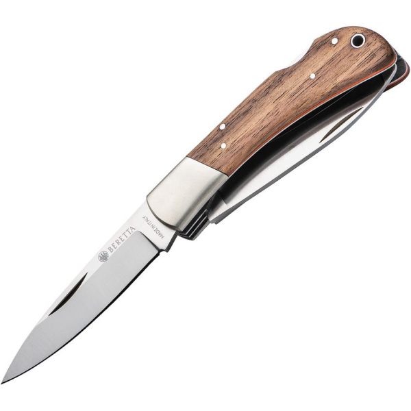 Beretta Duiker Three Blade Lockback Walnut Handle