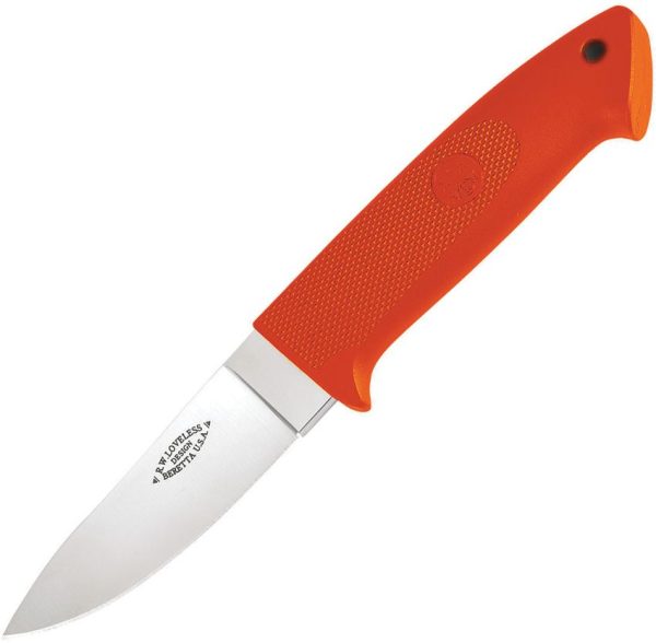 BE94109.jpg Beretta Loveless Zytel Skinner Orange Fixed Blade Knife