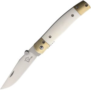 Betyar Maskara Linerlock White Bone 440 Stainless Folding Knife