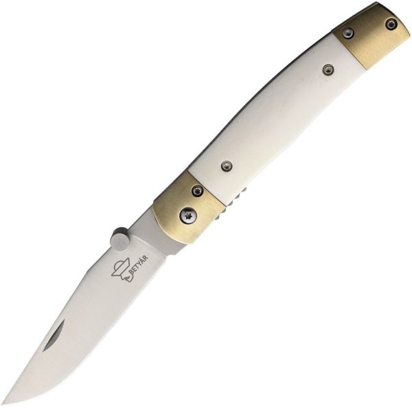 Betyar Maskara Linerlock White Bone 440 Stainless Folding Knife