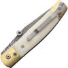 Betyar Maskara Linerlock Damascus Folding Knife Bone Handle