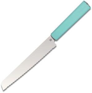 BF01BKMT.jpg Butterfork Bread Knife Mint Green 7.5" Serrated Fixed Blade