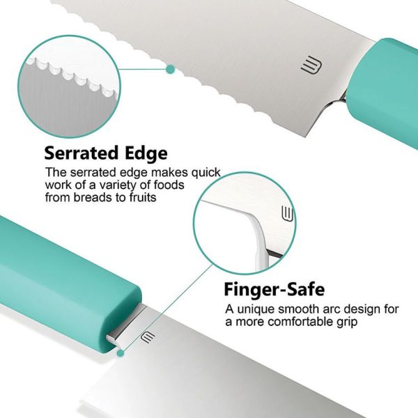 BF01BKMT_add_02.jpg Butterfork Bread Knife Mint Green 7.5" Serrated Fixed Blade