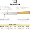 Butterfork Bread Knife Yellow 7.5" Serrated Fixed Blade