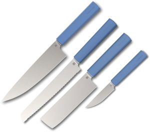 BF01FKSBU.jpg Butterfork Modern Kitchen Set Blue 4-Piece Stainless Chef Knife
