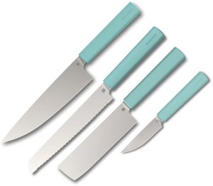 Butterfork Modern Kitchen Set Mint Green 4pc Stainless Steel
