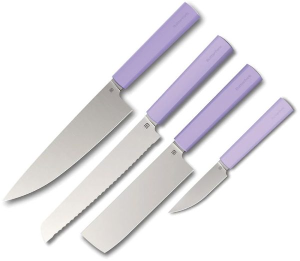 BF01FKSPP.jpg Butterfork Modern Kitchen Set Purple Stainless Steel 4-Piece