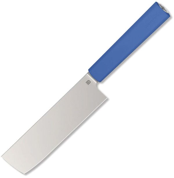 BF01NKBU.jpg Butterfork Nakiri Knife Blue 6" AR-RPM9 Stainless Fixed Blade