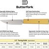 Butterfork Paring Knife Yellow 3.5" AR-RPM9 Stainless Fixed Blade