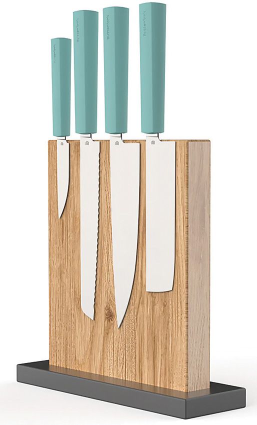 BF01WSMT_add_01.jpg Butterfork Modern Kitchen Set Mint Green Stainless Steel Chef Knife
