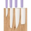 Butterfork Modern Kitchen Set Purple ABS Stainless 5-Piece Stand
