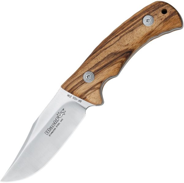 Black Fox Outdoor Fixed Blade - Zebra Wood 8.25in