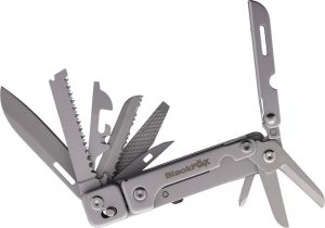 Black Fox Solver 12-in-1 Multi Tool Stainless Steel Pocket Clip
