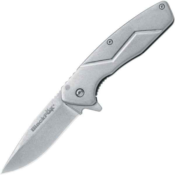 Black Fox Steelix Linerlock Folding Knife - Stonewash