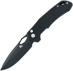Black Fox Astros Button Lock Folding Knife 420 Stainless Black G10