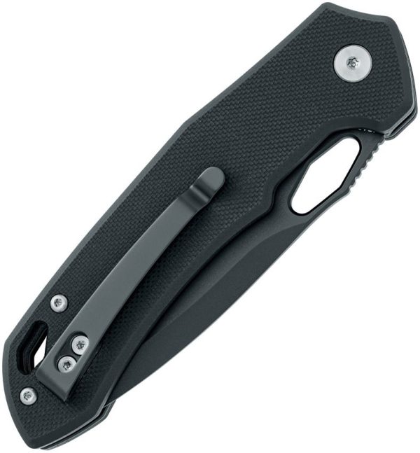 Black Fox Astros Button Lock Folding Knife 420 Stainless Black G10