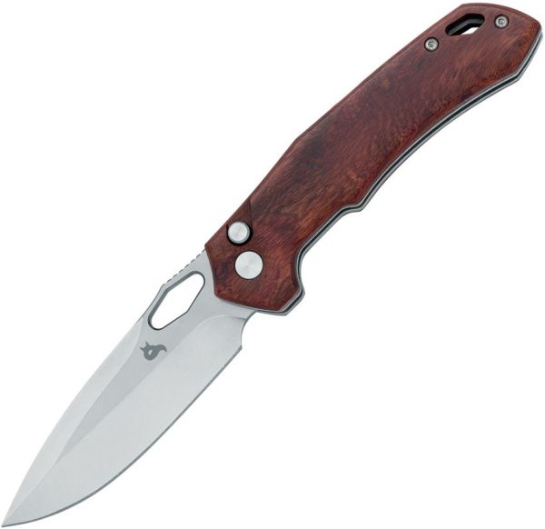 BF770WD.jpg Black Fox Astros Button Lock Sandalwood Folding Knife 420SS