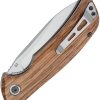 Black Fox Paradigma Linerlock Folding Knife D2 Zebrawood