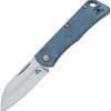 Black Fox Teeny Linerlock Blue Micarta Folding Knife D2 Steel