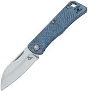 Black Fox Teeny Linerlock Blue Micarta Folding Knife D2 Steel