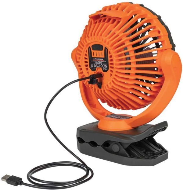BFBBM9112_add_01.jpg BlackFire Rechargeable Clamp Fan 8 inch - USB Charging