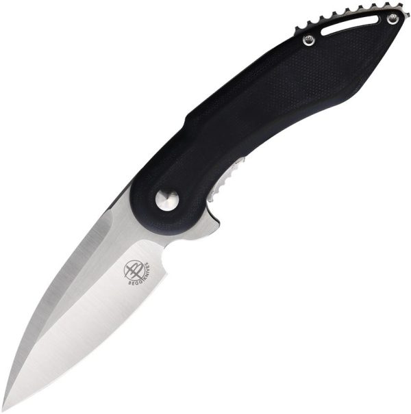 BG002.jpg Begg Knives Mini Glimpse Linerlock Folding Knife D2 Steel Black
