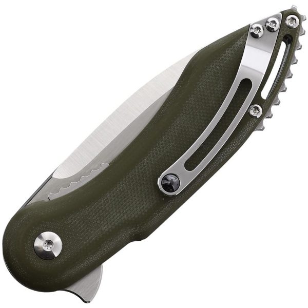 Begg Knives Mini Glimpse Linerlock Folding Knife OD Green D2