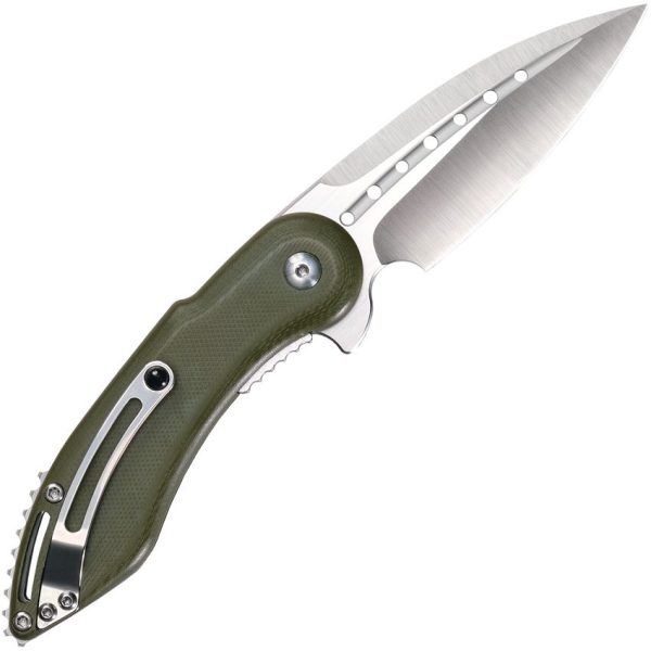 BG006_add_03.jpg Begg Knives Mini Glimpse D2 Steel OD Green Folding Knife Linerlock